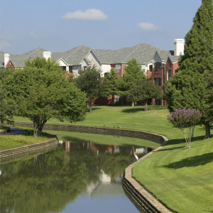 View of the property from the canal bridge
