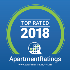 The Lexington has been named a 2018 Top Rated community by ApartmentRatings.com