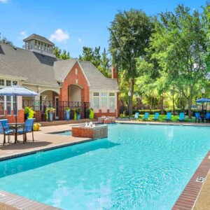 Pool with beautiful landscaping