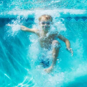 child in pool