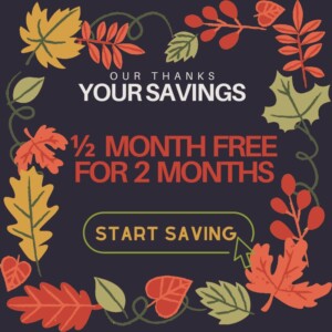 1/2 month free for 2 months